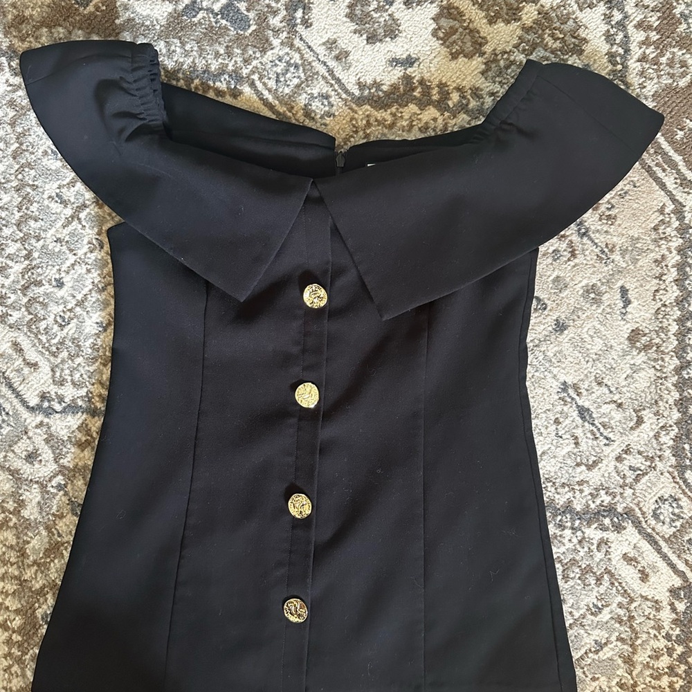 Tuckernuck Black Cressida Off The Shoulder Blouse